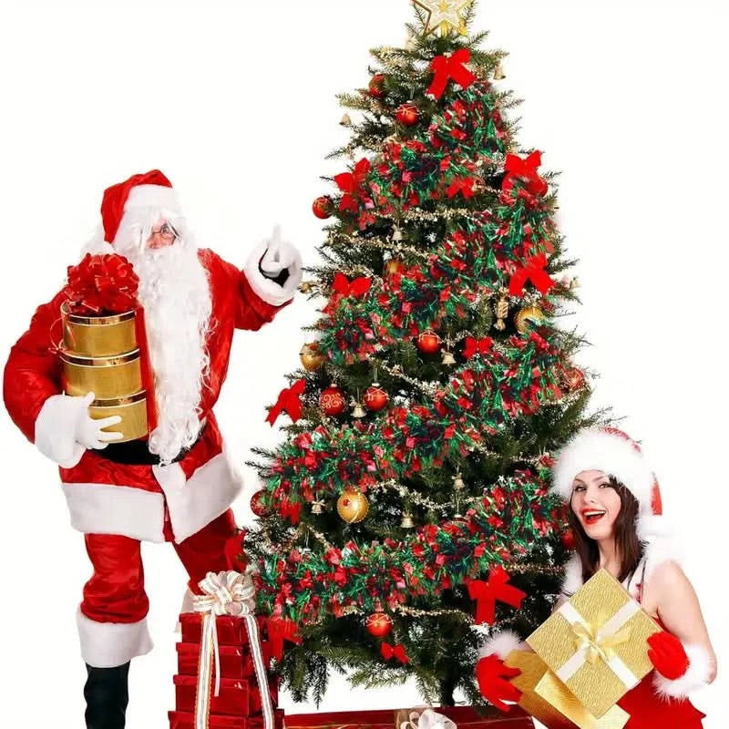 Festão Natalino Fake Verde com Vermelho - Imagem 3