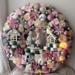 Guirlanda Decoração Natalina Luxo com Led 55CM