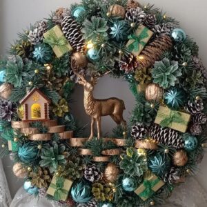 Guirlanda Decoração Natalina Luxo com Led 65CM