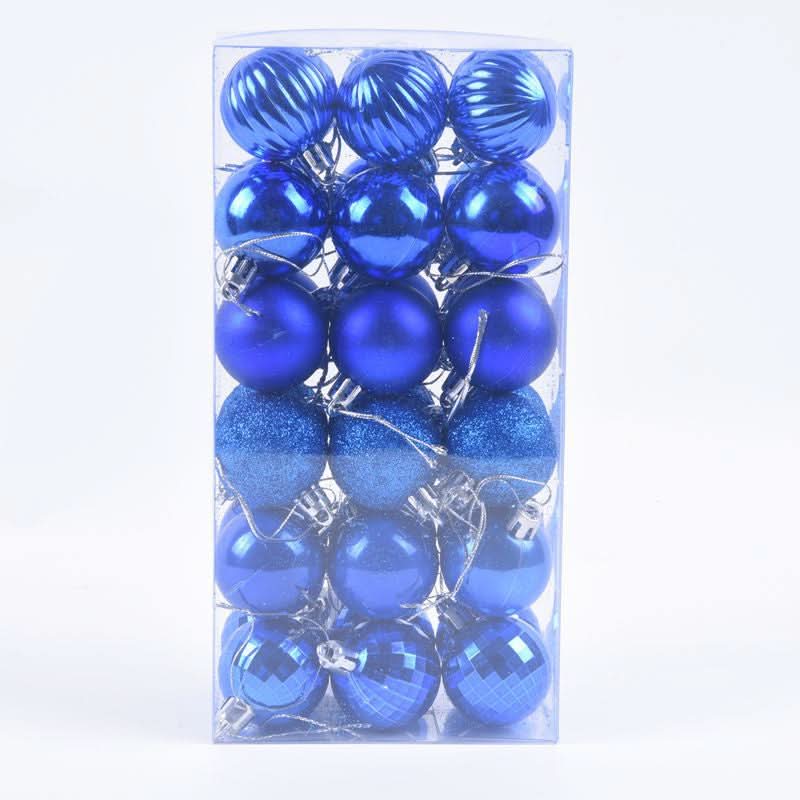 Decoração De Natal / 4cm 36 Peças Bolas Coloridas De Natal Com Glitter - Imagem 16