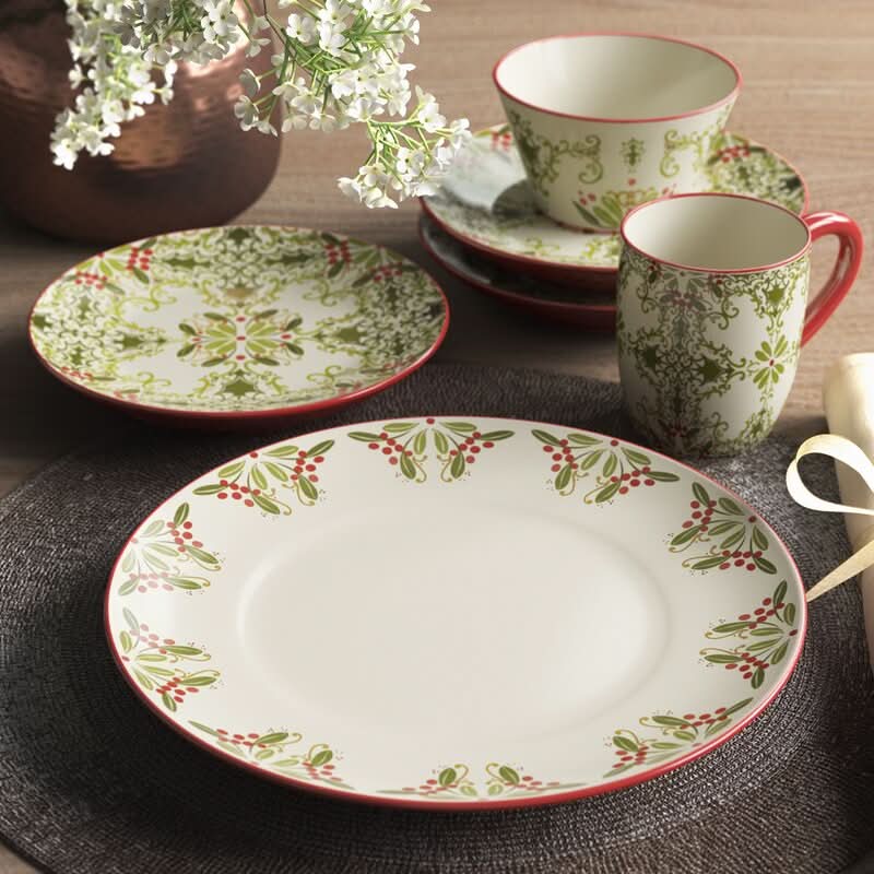 Conjunto de Porcelana Cores Natalina com 16 Peças - Serviço para 04 Pessoas - Imagem 6