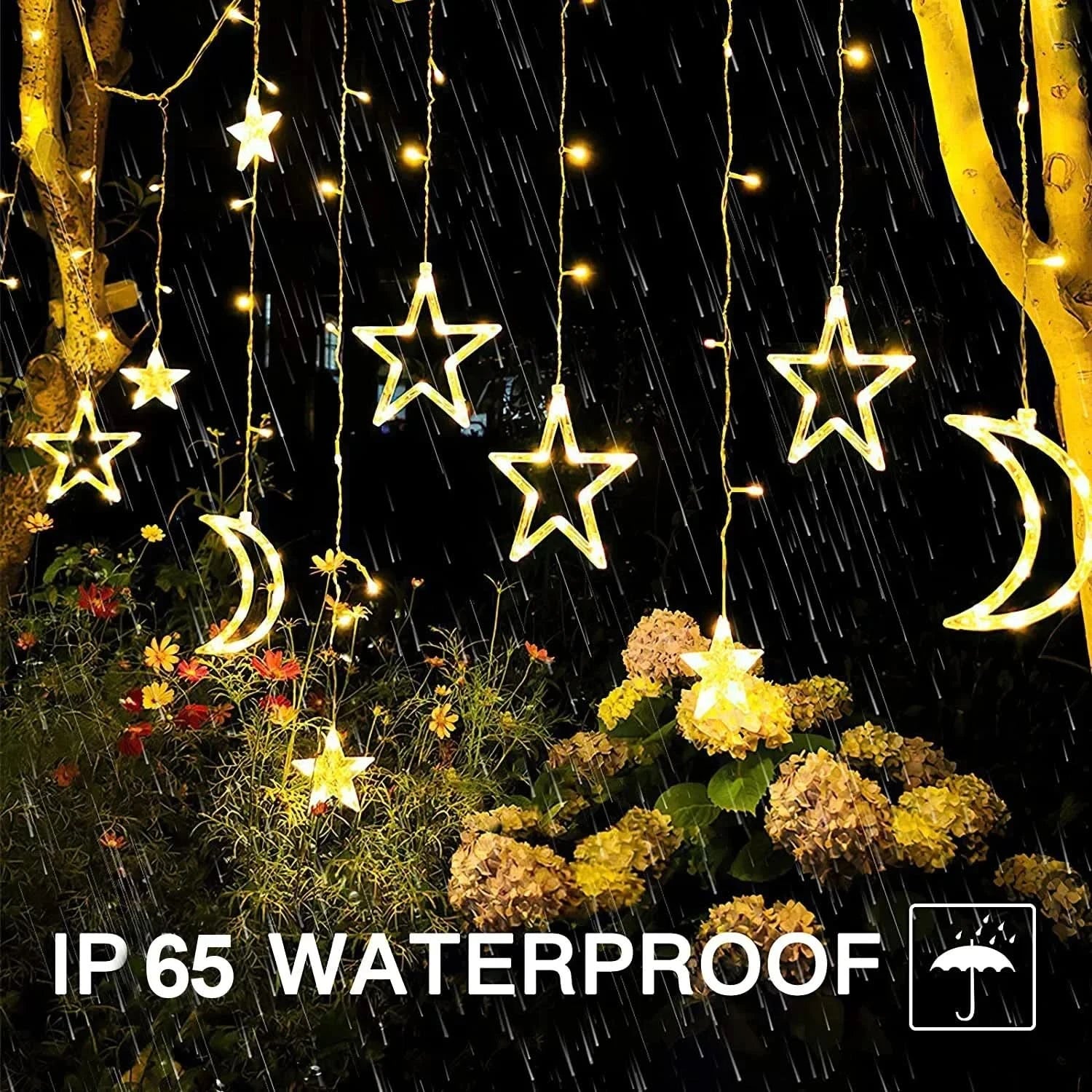 Luzes de Fada Estrela e Lua LED Solar - Encanto Natalino - Imagem 12