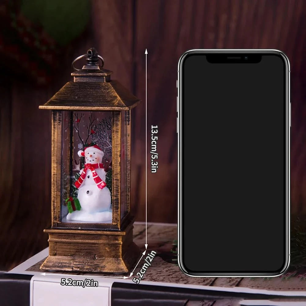 Luz Noturna Decorativa Natalina com Papai Noel e Boneco de Neve - Imagem 4