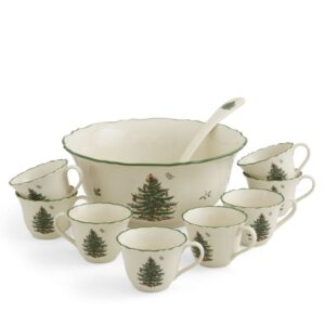 Kit 10 Peças de Porcelana - Estampa Árvore de Natal