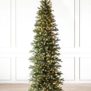 Árvore de Natal Cathedral Fir Slim com Galhos Articulados, Suporte Metálico e Micro LEDs Embutidos