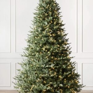Árvore de Natal White Spruce Verde com Galhos Articulados, Suporte Metálico e Micro LEDs Embutidos