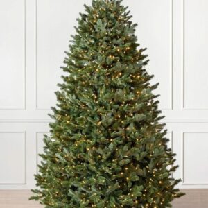 Árvore de Natal Verde Tradicional com Galhos Articulados, Suporte Metálico e Micro LEDs Embutidos