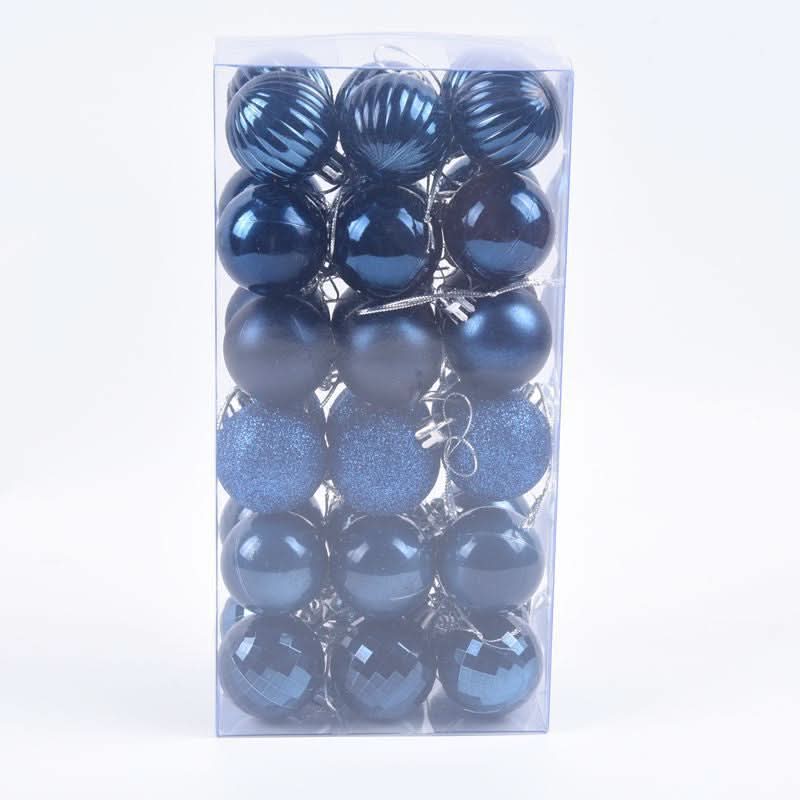 Decoração De Natal / 4cm 36 Peças Bolas Coloridas De Natal Com Glitter - Imagem 10