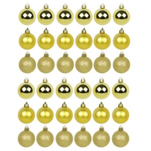 Kit 30 Bolas De Natal Mista 4cm Dourada Decoração Árvore